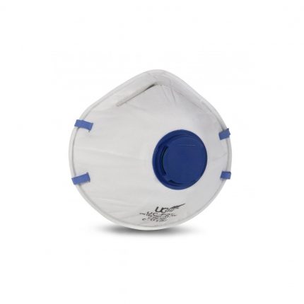 Disposable FFP2 cupped mask with valve