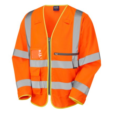 Heddon ISO 20471 Cl 3 Superior Sleeved Waistcoat with Tablet Pocket Orange