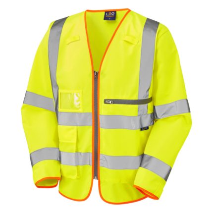 Heddon ISO 20471 Cl 3 Superior Sleeved Waistcoat with Tablet Pocket Yellow
