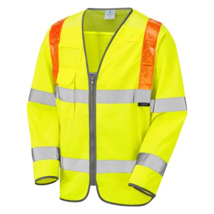 Barbrook ISO 20471 Class 3 Orange Brace Sleeved Waistcoat Yellow